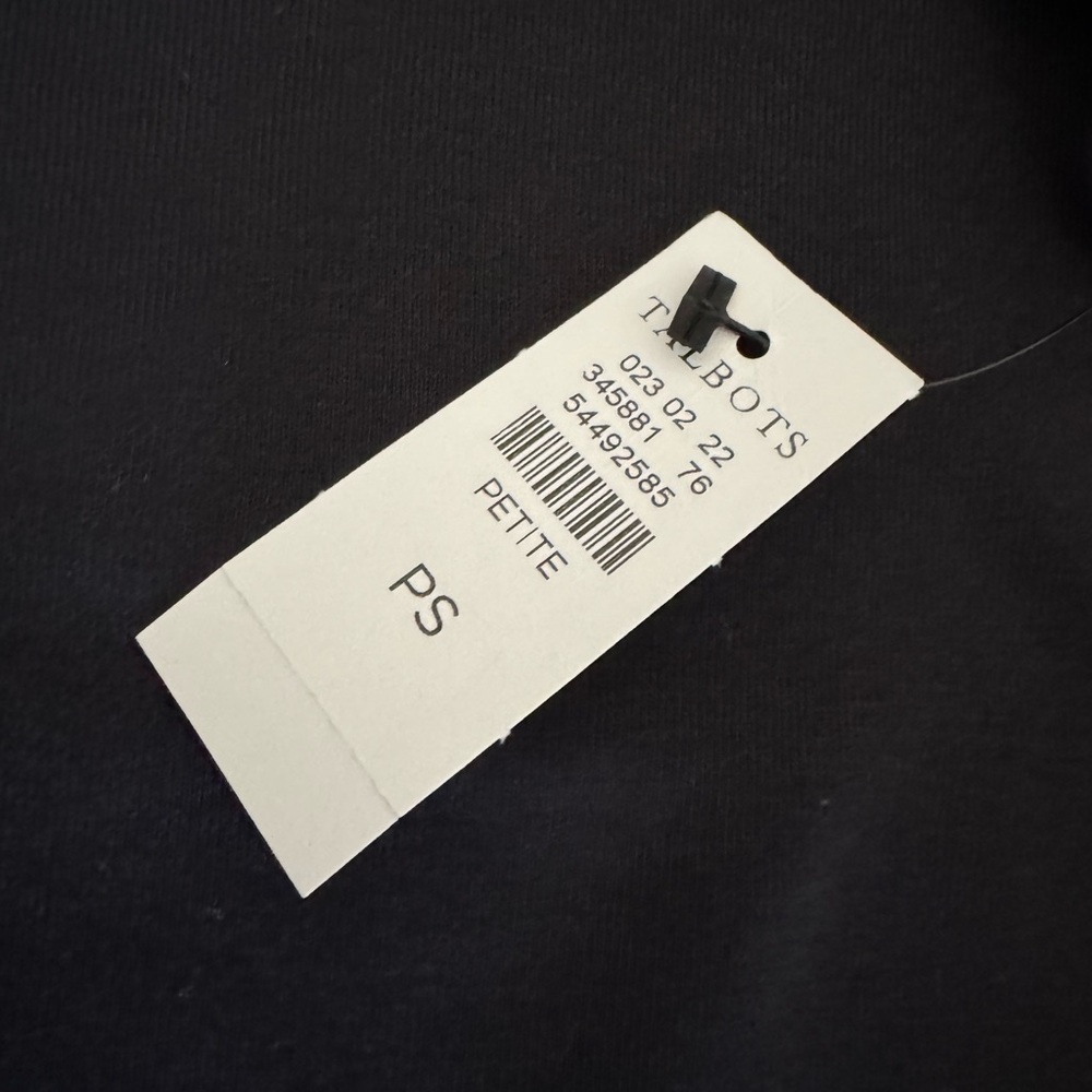 Talbots Pima cotton Black Tee scoop neck top - Picture 4 of 4